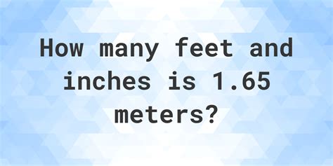 1.65m in inches and feet|1.65m to inches.